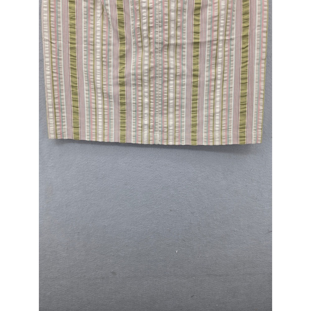 Cabi Striped Seersucker Mini Skirt Size 8 Green Pink Cotton Textured Style 309 - Picture 10 of 13